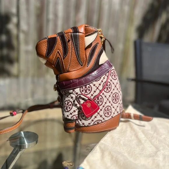 Tory Burch | Bags | Tory Burch Brown Leather Tiger Crossbody  display picture 1